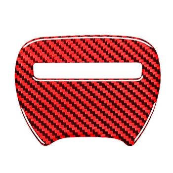 1 ADET Kırmızı Karbon Fiber Dodge Challenger 2015-2020 için Araba Direksiyon Sticker Kapak Trim Dekoratif, Orta
