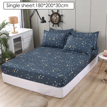 1 Adet polyester yatak Örtüsü Veya Yastık Kılıfı Geometrik Baskılı Çarşaf Bant Elastik Kayış çarşaf Yatak Örtüsü Yatak Örtüsü