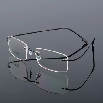 1 ADET Çerçevesiz okuma gözlüğü Erkekler Kadınlar Bellek Titanyum Presbiyopik Gözlük Yüksek çözünürlüklü Gözlük Görüş Bakımı + 1.0~ + 4.0 oculos