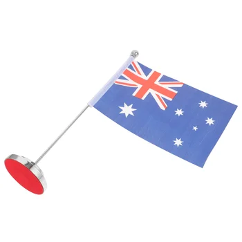 1 Takım Masa Avustralya Bayrağı Masaüstü Bayrağı Küçük Avustralya Bayrağı Standı ile Küçük Avustralya Dekor