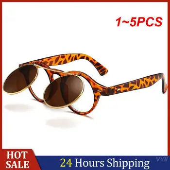 1 ~ 5 ADET Punk Flip Güneş Gözlüğü Giymek Rahat Uv400 Flip Tarzı Erkek Güneş Gözlüğü Giyim Aksesuarları Güneş Gözlüğü Aşınmaya Dayanıklı