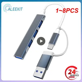 1 ~ 8 ADET Hub 4 Port USB Çoklu Splitter Adaptörü OTG C Tipi USB Güç macbook adaptörü PC Dizüstü Bilgisayar