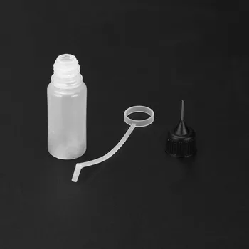 10 adet 10ml İğne Ucu Yapışkanlı Şişe Taşınabilir Tutkal aplikatör şişesi Sızdırmaz Dayanıklı Kauçuk Kapaklı Scrapbooking Aracı
