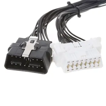 16 pin OBD2 OBD 2 OBDıı Splitter Uzatma Kablosu bir Erkek İki Kadın Y Kablosu ELM327 Toptan