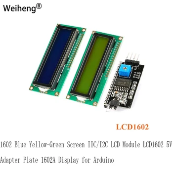 1602 Mavi Sarı-Yeşil Ekran IIC/I2C LCD Modülü LCD1602 5V adaptör plakası 1602A Ekran Arduino için