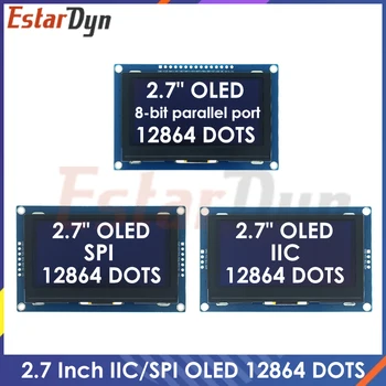 2.7 İnç OLED LCD Ekran 128x64 Sürücüler SSD1327 IIC / SPI / 8-bit Paralel Bağlantı Noktası