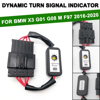 2 Adet Dinamik Dönüş Sinyali Göstergesi Siyah LED Arka Lambası Eklenti Modülü kablo tel düzeneği BMW X3 G01 G08 M F97 2016-2020