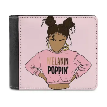 2 Bunz Melanin Poppin ' Aba İş Erkek Cüzdan Küçük Para Çantalar Yeni Tasarım Dolar Fiyat Üst Cüzdan Yasallaştırmak Melanin Poppin