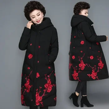 2020 Çin Tarzı trençkotlar Kış Rüzgarlık Uzun Aşağı Ceketler Kadınlar İçin Elbise Vintage Femme Han Çin Giyim 11864