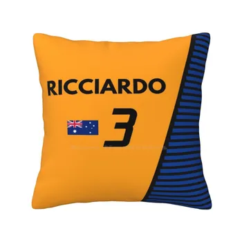 2021 - #3 Ricciardo Yastık Kılıfı Kucaklama Yastık Kılıfı Motor Sporları Araba Yarışı Sürücüsü Daniel Ricciardo Avustralya