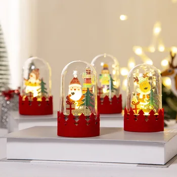 2022 Yeni Noel dekorasyon ledi Işıklı Ahşap Süsler Yılbaşı Hediyeleri Noel Baba Geyik Süsler Gnome Süslemeleri Dekorasyon