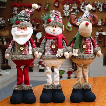 2023 Noel Yeni Yıl Oyuncaklar Dekorasyon Noel Baba Kardan Adam Elk Bebek Pencere Ve Masaüstü Süs Malzemeleri Yaratıcı Mutlu Hediye