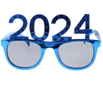 2024 Yeni Yılınız Kutlu Olsun Gözlük Yenilik Güneş Gözlüğü Fotoğraf Prop Parti Favor Grad Dekor