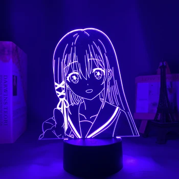 3d Anime Led Gece Lambası Meşgul Öpücük Çocuklar için Yatak Odası Dekorasyon Gece Lambası doğum günü hediyesi Hoom Dekor 3d Lamba Manga Waifu Kisara
