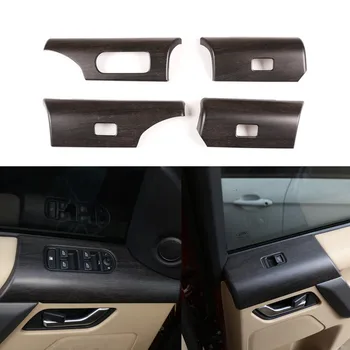 4 Adet / takım Araba Kapı pencere camı Kaldırma Düğmesi Paneli Çerçeve Sticker Land Rover Freelander 2 2007-2015 İçin Oto İç Aksesuarları