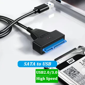 50-20 CM USB 3.0 SATA Kablosu Adaptörü Uzatma Bilgisayar Kabloları Konnektörler Destek 2.5 İnç Harici Ssd Hdd Sabit Disk USB Sata