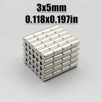 50 ~ 1000 Adet 3x5 Neodimyum Mıknatıs 3mm x 5mm N35 NdFeB Yuvarlak Süper Güçlü Güçlü Kalıcı Manyetik ımanes Disk 3x5