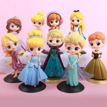 8 Stil Disney Dondurulmuş Prenses Anna Elsa Aksiyon Figürleri PVC Model Bebekler Koleksiyonu doğum günü hediyesi Çocuk Oyuncakları Hediyeler