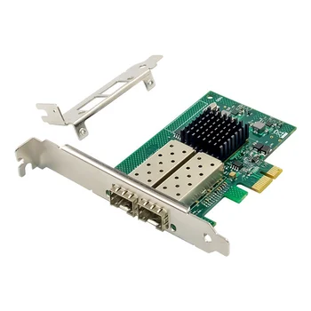 82576EB PCI-E X1 Gigabit Sunucu Ağ Kartı Çift Bağlantı Noktalı SFP Fiber Ağ Kartı E1G42EF Fiber Ağ Kartı