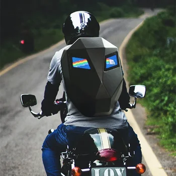Adam Su Sırt Çantası LED Yüksek Sırt Çantası Şövalye İş Kapasiteli sert kask Kabuk Dizüstü Bisiklet Motosiklet seyahat sırt çantası Geçirmez