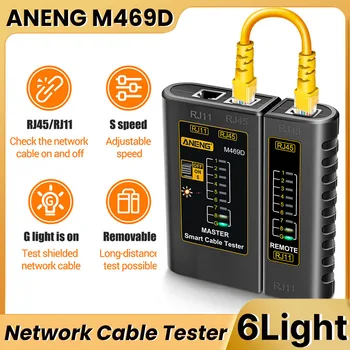 ANENG M469D Ağ Kablosu Eşleştirme Cihazı Ağ Kablosu Test Cihazı RJ45 RJ11 RJ12 CAT5 UTP LAN Kablo Test Cihazı Ağ Aracı
