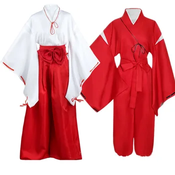 Anime Inuyasha Kikyo Kimono Cosplay Üniforma Elbise Cadılar Bayramı Kostümleri Inuyasha Kostüm Partisi Cosplay