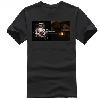Annabelle Ev Korku Filmi Baskı T-Shirt Erkek günlük t-Shirt Annabelle Bebek Grafik kısa kollu tişört