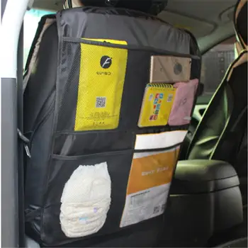 Araba Organizatör Oto saklama çantası file çanta 2 in 1 Araba Koltuğu arka kapak Koruyucu Kick Mat Araba çanta Çocuk Çocuklar için Bebek