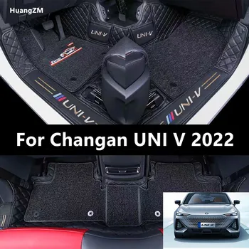 Araba Paspaslar Changan UNİV UNİ V 2022 Çift Katmanlı Özel Oto Ayak Pedleri Otomobil Halı Kapak İç Döşeme