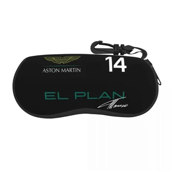 Aston Martins Ünlü Yarış Sürücüsü Logo Kabuk Gözlük Durumda Erkek Kadın Sevimli Gözlük Durumda Güneş Gözlüğü Kutusu Kılıfı