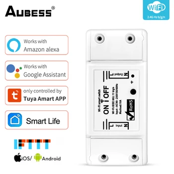 AUBESS Evrensel kırıcı zamanlayıcı DIY WiFi akıllı ışık anahtarı Tuya / Akıllı Yaşam APP Kablosuz Uzaktan Kumanda Alexa İle Çalışmak Google