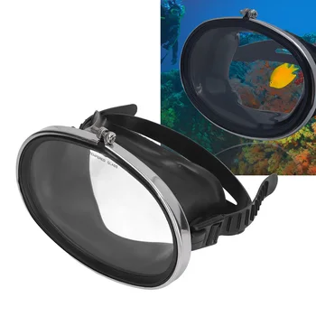 Ayarlanabilir Su Geçirmez dalış maskeleri Dişli dalış maskesi Temperli Cam Anti Sis Tek Lens Balıkçı yüzme gözlükleri