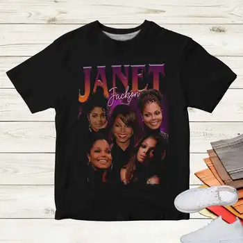 Bayan Janet Jackson Tişört 2023 Gömlek Janet Jackson Unisex Tam Boy S-5XL Janet Jackson Vintage Gömlek Janet Jackson Gömlek Fa