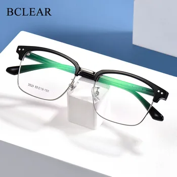 BCLEAR Moda Erkekler Alaşım Gözlük Çerçeve Kare Optik Çerçeve Lüks Reçete Gözlük Çerçeveleri Optik Gözlük Retro Klasik