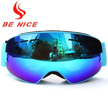 Benice Çocuklar Kayak Gözlüğü Snowboard Gözlüğü Çocuklar İçin UV400 Anti-sis Erkek kız Kayak Gözlüğü Küresel Lens Büyük kayak gözlüğü