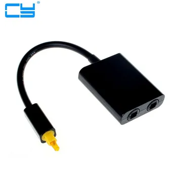 bk / wh dijital ses fiber optik toslink kablo 1 a 2 Y Kablo Adaptörü Dönüştürücü için PC TV DVD estereo Com embalagem