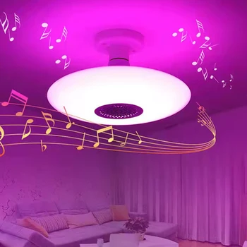 Bluetooth müzik uçan daire ışık yeni akıllı uzaktan kumanda RGB karartma LED aydınlatma Bluetooth müzik uçan daire ışık