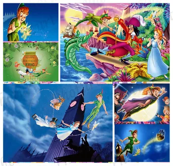 Disney Wonderland Peter Pan Zemin Çocuklar Doğum Günü Arka Plan Kaptan Kanca Tema Kutlamak Olay Fotoğraf Posteri Stüdyoları Sahne