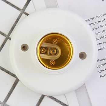 E27 Lamba Tutucu vidalı kapak Soket Beyaz Tavan Lambası Çok Fonksiyonlu lamba ampulü Sabitleme Tabanı Standı Ampul Tutucu
