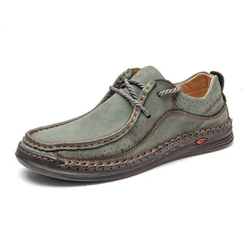 El yapımı deri ayakkabı Erkekler gündelik ayakkabı Rahat sürüş ayakkabısı Yumuşak Düz Loafer'lar erkek ayakkabısı Sıcak Satış Moccasins Takım Ayakkabı