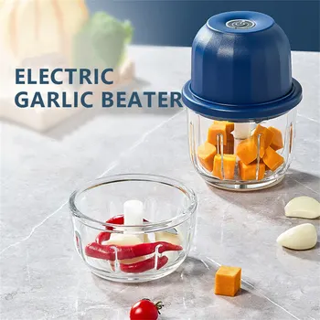 Elektrikli gıda parçalayıcı sarımsak ezici Kıyma Makinesi Mini sarımsak presi sebze kesicisi Ezici Makinesi USB Mutfak Aletleri