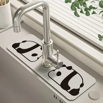 Ev Mutfak Musluk Mat Yumuşak Diyatomit Malzeme Emici Mat Banyo Banyo Tezgah Kaymaz Mat Sevimli Fırça için