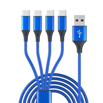 Evrensel 3/4/5 in 1 Çoklu Bağlantı Noktalı USB Hızlı Kablo, C Tipi Konektörlü DXAC