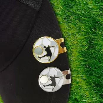 Futbol Tema Manyetik Golf şapka tokası Topu İşaretleyici, Taşınabilir Golf Aksesuarları Yaratıcı Dekoratif Kız Erkek Erkek Kadın
