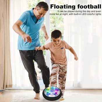 Hover futbol Topu ile led ışık ve Köpük Tampon Kapalı Açık Oyuncaklar Hava Yüzen Futbol Topu Futbol Topu Oyuncaklar Çocuklar için Hediyeler
