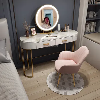 Iskandinav Lüks Ev Şifoniyer Tuvalet masası yatak odası mobilyası Modern Ins makyaj masası makyaj masası depolama dolabı Bir Soyunma Sandalye