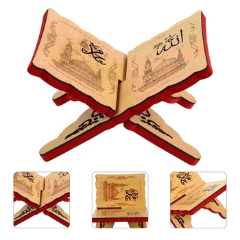 İslam incil kitap rafı Ahşap Masa Dekorasyon Namaz Kitap teşhir rafı Kitap Okuma Dinlenme Kuran İncil Tutucu Standı Masası