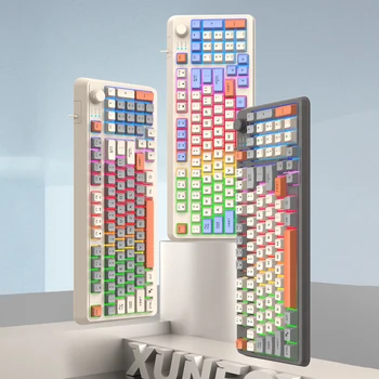 K82 Oyun Klavyesi 94 Tuşları fare mekanik Klavye RGB ışık aydınlık Klavye Çalışırken Değiştirilebilir Klavye Dizüstü Tablet için
