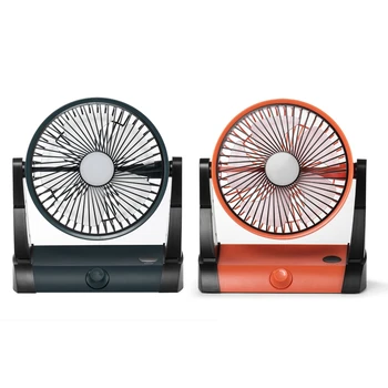 Kamp Fan Kademesiz Hız Gölgelik Fan Taşınabilir Fan ile Kanca + Lamba için Acil B2QA