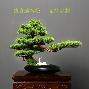 karşılama çam bonsai oturma odası dekorasyon Yaratıcı ofis manzara yeni Çin giriş armotea çam yeşil bitki dekorasyon